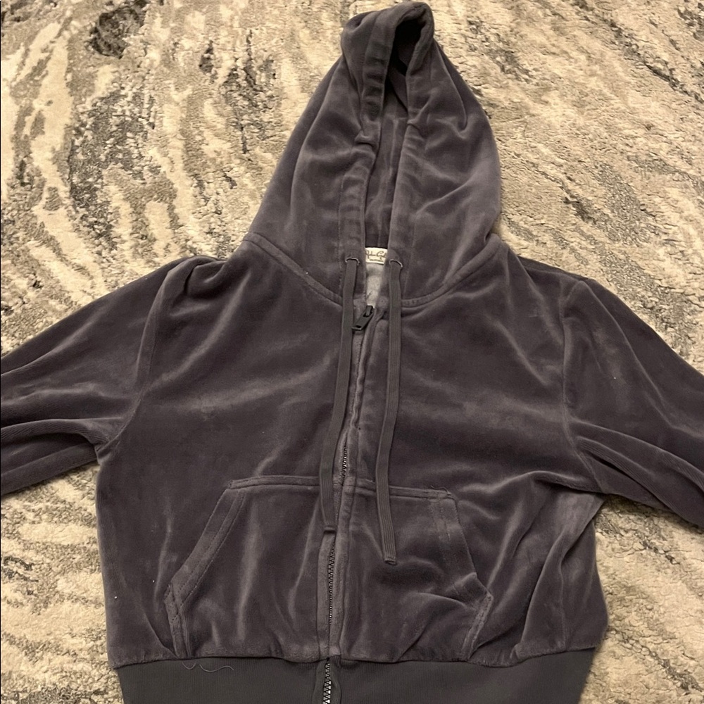 Brandy Melville Dark Gray Hoodie Jacket